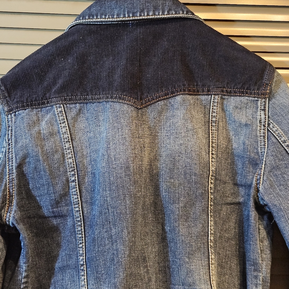 Preloved Size 12 one-off designer jeans jacket fr. sample sale. Corduroy & denim - Picture 9 of 14